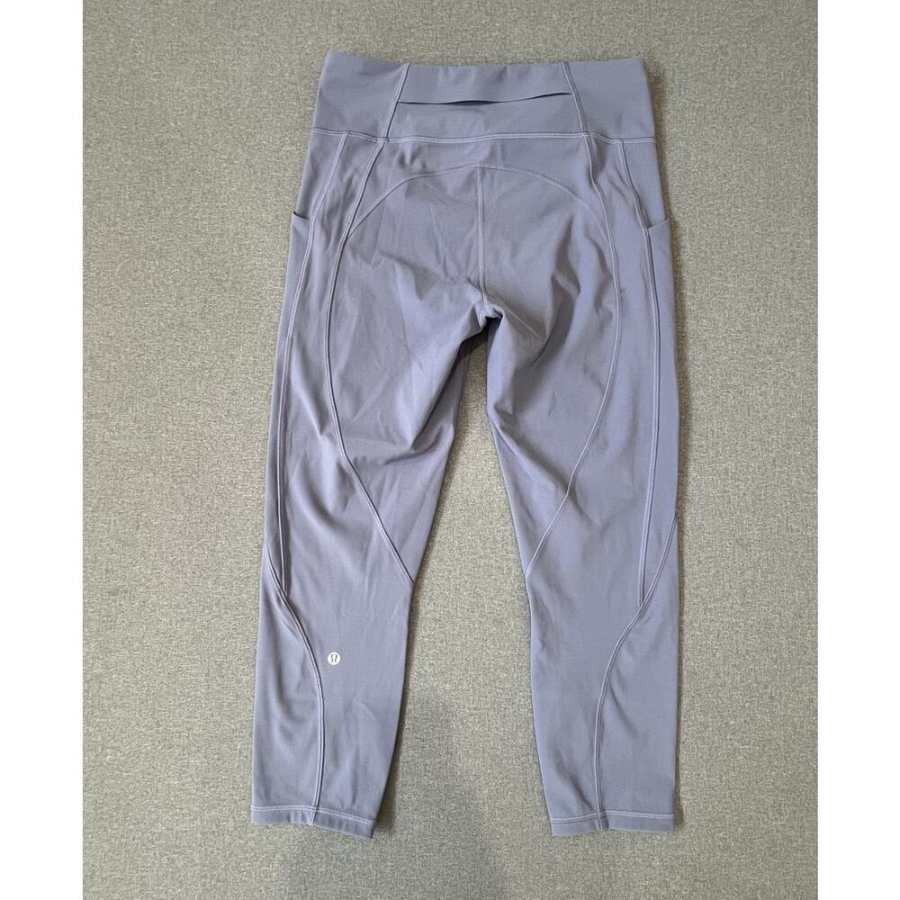Lululemon Women’s Time To Sweat Crop Peri Purple Blue Full On Luxtreme Sz 10